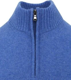 Suitable Half Zip Trui Wol Blend Blauw -Kleding Kortingswinkel 76318 2