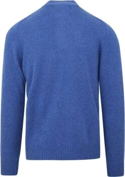 Suitable Half Zip Trui Wol Blend Blauw -Kleding Kortingswinkel 76318 3