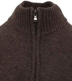 Suitable Half Zip Trui Wol Blend Bruin -Kleding Kortingswinkel 76321 2 1