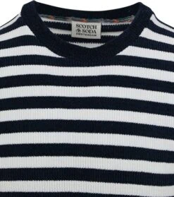 Scotch And Soda Sweater Chenille Donkerblauw -Kleding Kortingswinkel 76364 2 1