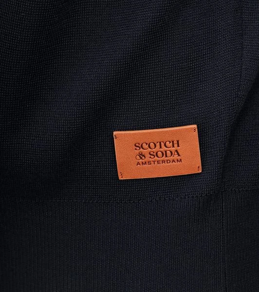Scotch And Soda Trui Wol Schouderpatch Navy 5 Scotch And Soda Trui Wol Schouderpatch Navy - Afbeelding 3