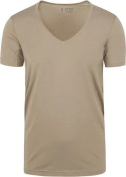 Slater 2-pack T-shirt V-hals Khaki -Kleding Kortingswinkel 76404 2
