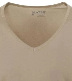 Slater 2-pack T-shirt V-hals Khaki -Kleding Kortingswinkel 76404 3
