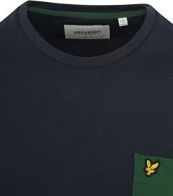 Lyle And Scott T-shirt Pocket Donkerblauw -Kleding Kortingswinkel 76425 2 1