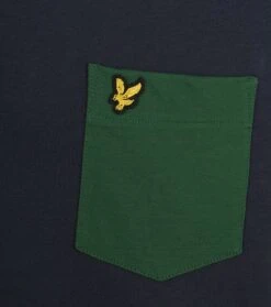 Lyle And Scott T-shirt Pocket Donkerblauw -Kleding Kortingswinkel 76425 3