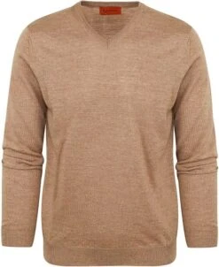 Suitable Pullover V-Hals Wol Beige