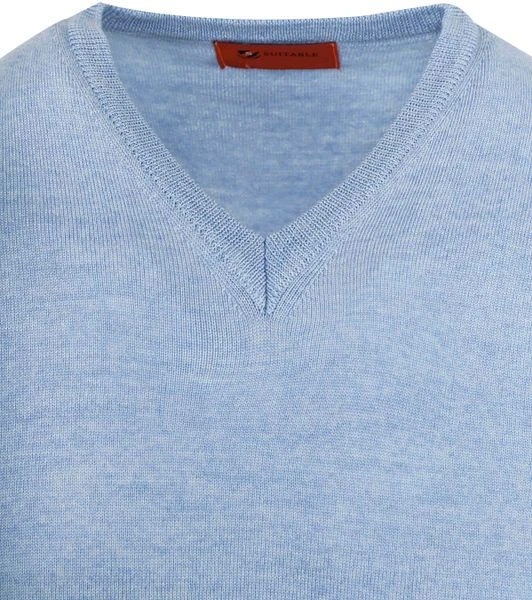 Suitable Pullover V-Hals Wol Lichtblauw 5 Suitable Pullover V-Hals Wol Lichtblauw - Afbeelding 3