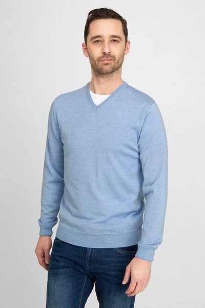Suitable Pullover V-Hals Wol Lichtblauw 4 Suitable Pullover V-Hals Wol Lichtblauw - Afbeelding 2