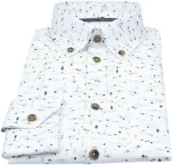 Ledub Overhemd Wit Print -Kleding Kortingswinkel 76508 3