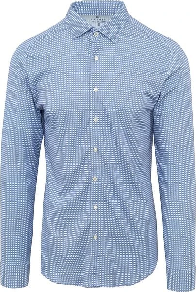 Desoto Overhemd Dessin Blauw 7 Desoto Overhemd Dessin Blauw - Afbeelding 5