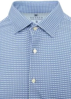 Desoto Overhemd Dessin Blauw 13 Desoto Overhemd Dessin Blauw -Kleding Kortingswinkel 76514 5 1