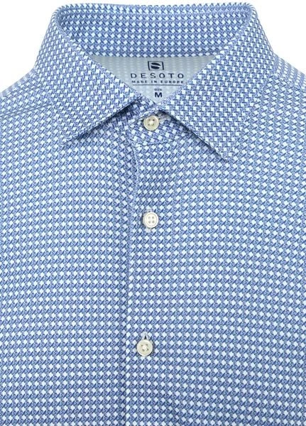 Desoto Overhemd Dessin Blauw 8 Desoto Overhemd Dessin Blauw - Afbeelding 6