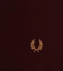 Fred Perry Polo M6000 Effen Bordeaux -Kleding Kortingswinkel 76547 3