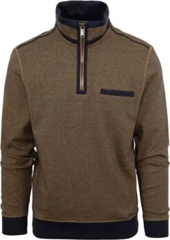 Casa Moda Halfzip Trui Okergeel -Kleding Kortingswinkel 76596 4