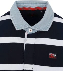 NZA Polo Waimate Strepen Donkerblauw -Kleding Kortingswinkel 76612 2 1