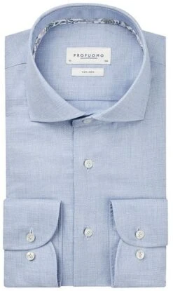 Profuomo Dobby Overhemd Lichtblauw -Kleding Kortingswinkel 76623 4 1