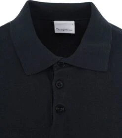 KnowledgeCotton Apparel Poloshirt Lange Mouwen Navy -Kleding Kortingswinkel 76661 2 1