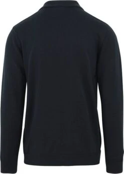 KnowledgeCotton Apparel Poloshirt Lange Mouwen Navy -Kleding Kortingswinkel 76661 4