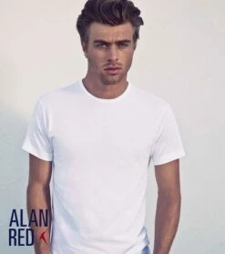 Alan Red Derby Extra Lange T-shirts Wit (2Pack) -Kleding Kortingswinkel 7669 3