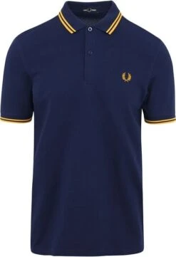 Fred Perry Polo M3600 Donkerblauw Geel 12 Fred Perry Polo M3600 Donkerblauw Geel -Kleding Kortingswinkel 76714 1 1