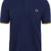 Fred Perry Polo M3600 Donkerblauw Geel -Kleding Kortingswinkel 76714 1