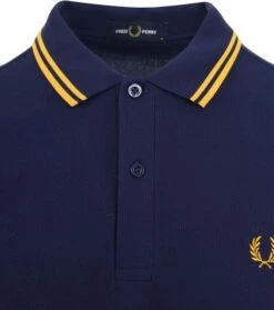 Fred Perry Polo M3600 Donkerblauw Geel 13 Fred Perry Polo M3600 Donkerblauw Geel -Kleding Kortingswinkel 76714 2 1