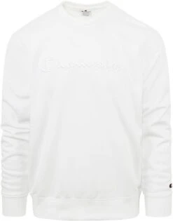 Champion Sweater Logo Wit
