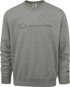 Champion Sweater Logo Grijs -Kleding Kortingswinkel 76759 1 1