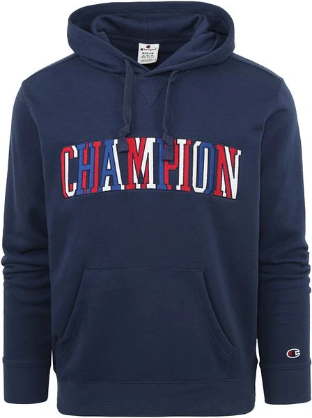 Champion Sweat Hoodie Logo Donkerblauw 3 Champion Sweat Hoodie Logo Donkerblauw