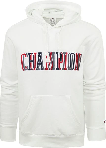 Champion Sweat Hoodie Logo Wit 3 Champion Sweat Hoodie Logo Wit
