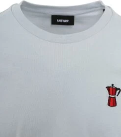 ANTWRP T-Shirt Koffie Lichtblauw -Kleding Kortingswinkel 76787 2