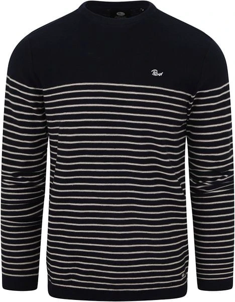 Petrol Trui Streep Donkerblauw 7 Petrol Trui Streep Donkerblauw - Afbeelding 5