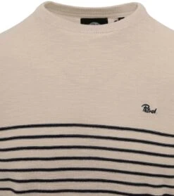 Petrol Trui Streep Beige 9 Petrol Trui Streep Beige -Kleding Kortingswinkel 76792 2