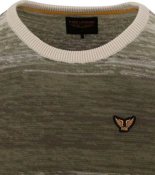 PME Legend Trui Streep Donkergroen 4 PME Legend Trui Streep Donkergroen - Afbeelding 2