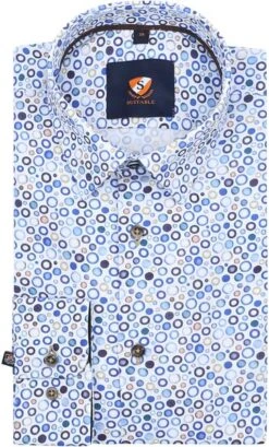 Suitable Overhemd 261-6 Print Blauw