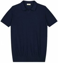 Dstrezzed Polo Melange Slub Donkerblauw