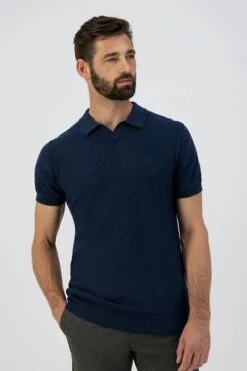 Dstrezzed Polo Melange Slub Donkerblauw 12 Dstrezzed Polo Melange Slub Donkerblauw -Kleding Kortingswinkel 76839 2 1