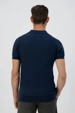 Dstrezzed Polo Melange Slub Donkerblauw 10 Dstrezzed Polo Melange Slub Donkerblauw -Kleding Kortingswinkel 76839 3