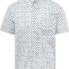 State Of Art Overhemd Shortsleeve Wit Print -Kleding Kortingswinkel 76923 1