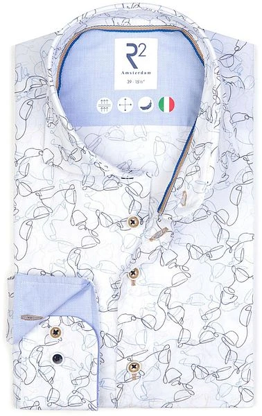 R2 Overhemd Koffiekopjes Wit 3 R2 Overhemd Koffiekopjes Wit