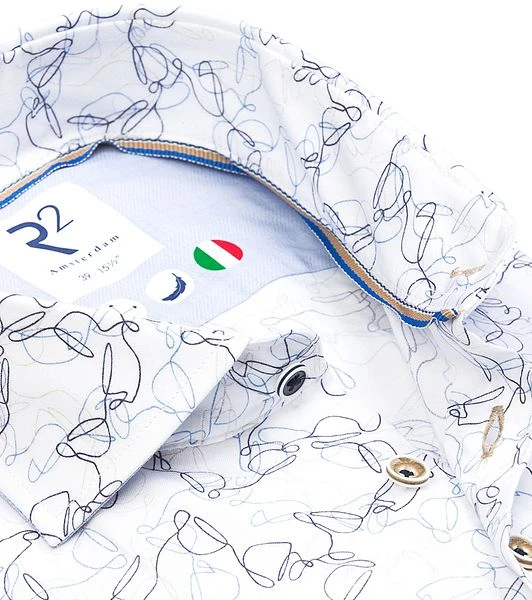 R2 Overhemd Koffiekopjes Wit 6 R2 Overhemd Koffiekopjes Wit - Afbeelding 4