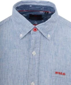 NZA Overhemd Rum Streep Blauw 13 NZA Overhemd Rum Streep Blauw -Kleding Kortingswinkel 76928 2 1