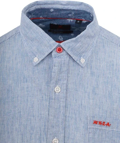 NZA Overhemd Rum Streep Blauw 4 NZA Overhemd Rum Streep Blauw - Afbeelding 2