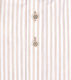R2 Overhemd Strepen Beige 12 R2 Overhemd Strepen Beige -Kleding Kortingswinkel 76933 5