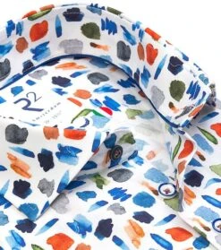 R2 Overhemd Meerkleurige Print -Kleding Kortingswinkel 76938 4
