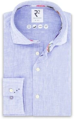 R2 Linnen Overhemd Blauw 13 R2 Linnen Overhemd Blauw -Kleding Kortingswinkel 76942 1 1