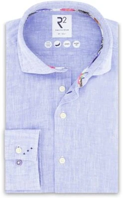 R2 Linnen Overhemd Blauw