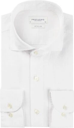 Profuomo Linnen Overhemd Wit