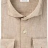 Profuomo Linnen Overhemd Beige -Kleding Kortingswinkel 76957 1
