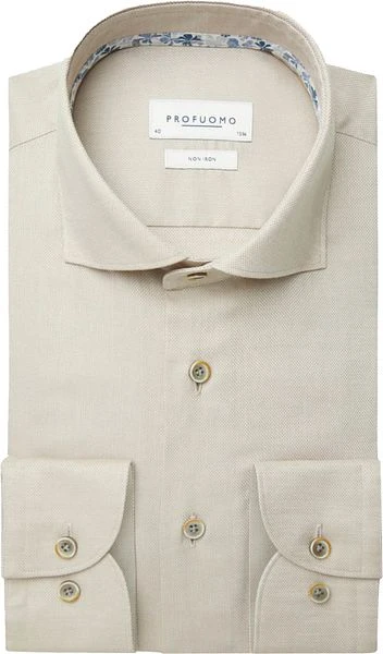 Profuomo Overhemd Beige 3 Profuomo Overhemd Beige